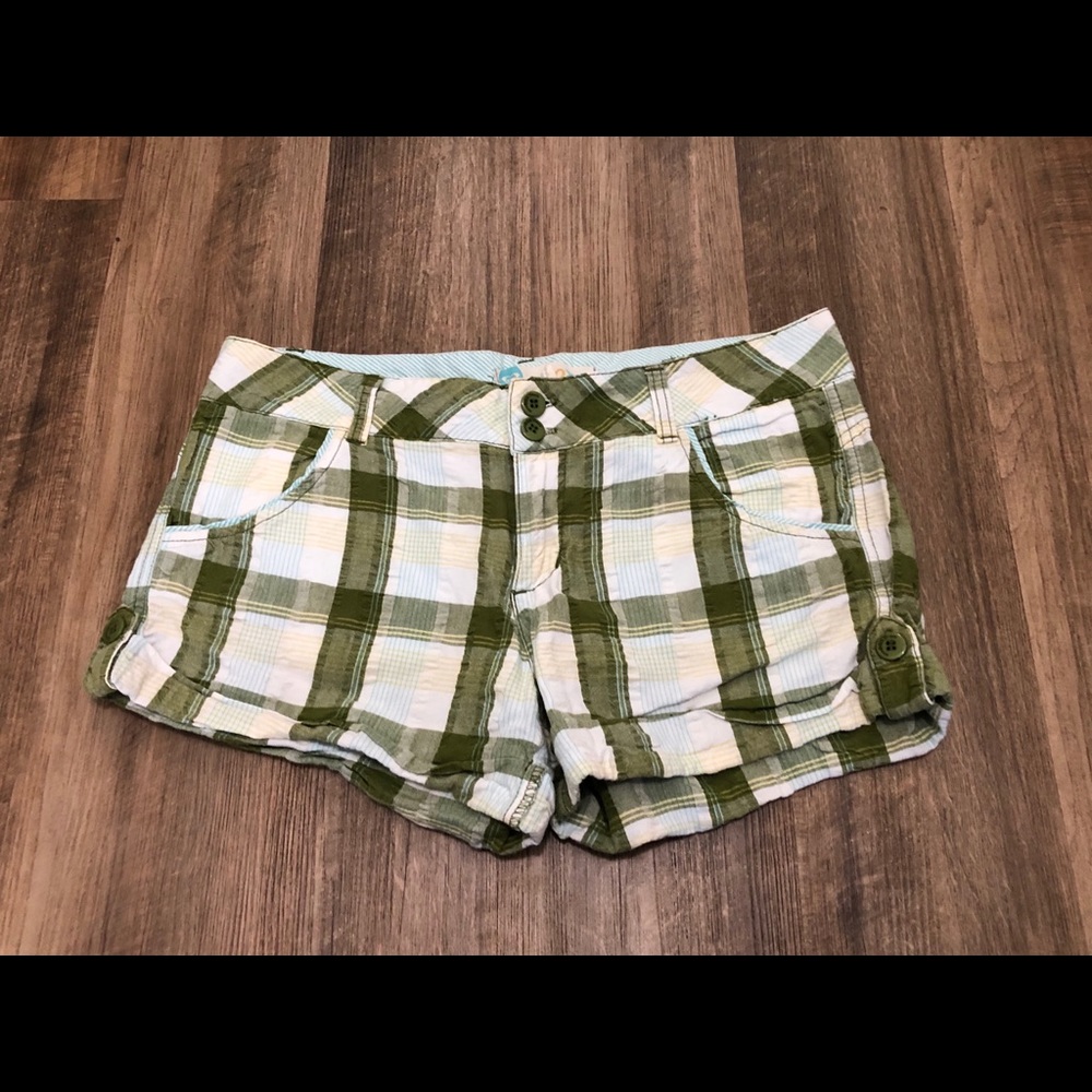 RoXy plaid cotton shorts * size 7
